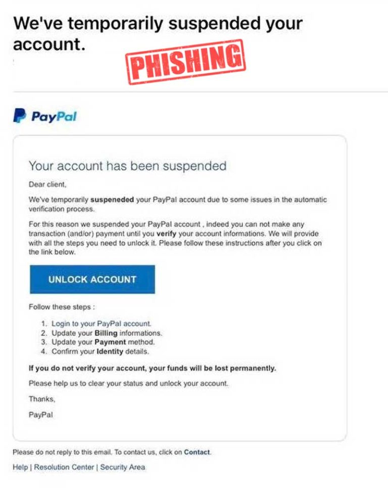 Paypal Account Suspended Phishing Scam 051218 1 Keene Web Works.